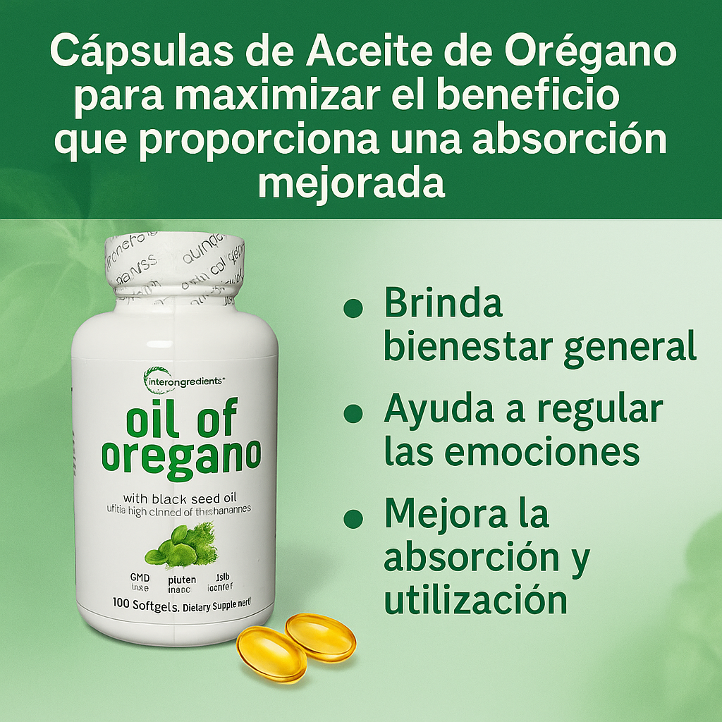 Aceite de Orégano + aceite de semilla Negra